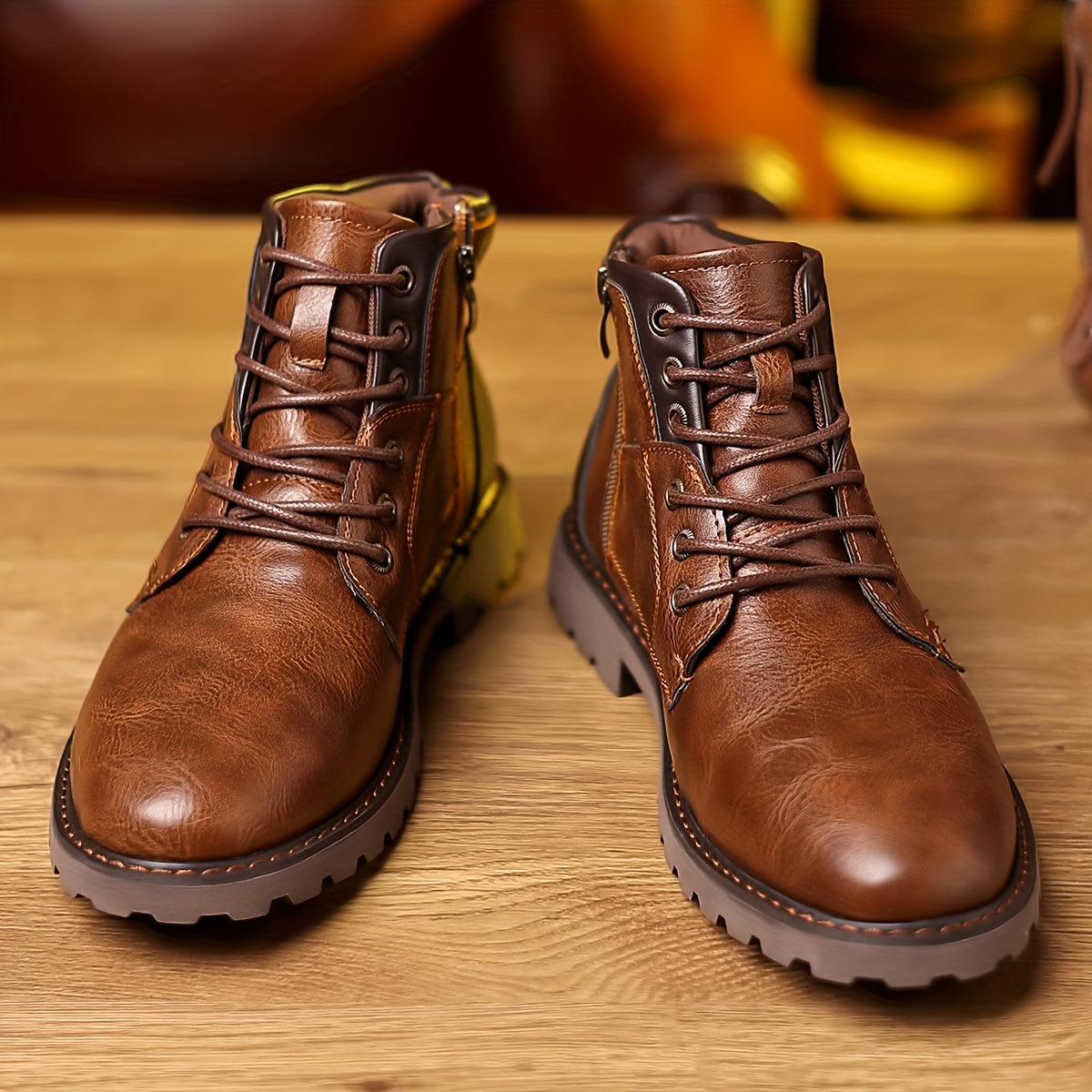 Elegancia al aire: botas de piel con cremallera